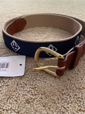 Washington & Lee University Trident Leather Golf Dress Men’s Belt Woven 34W